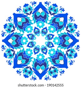 Versions of Ottoman decorative arts, abstract flowers