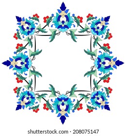 Versions of Ottoman decorative arts, abstract flowers