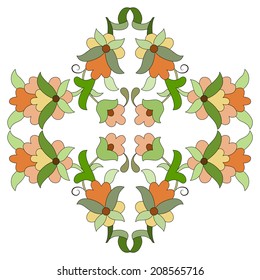 Versions of Ottoman decorative arts, abstract flowers