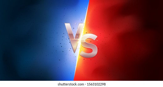 Versus background. Blue against Red. Red Vs Blue. Fight background.
