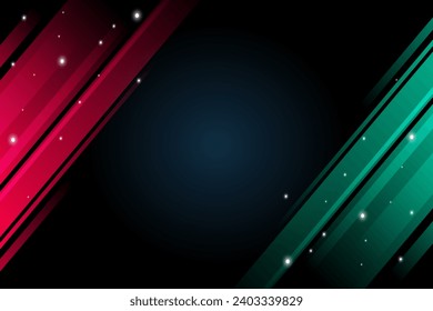 Versus Background with red and green Ray on the Side. Vector Illustration