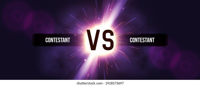 Versus background. Sport battle template. Vector illustration.