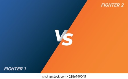 Versus background. Sport competition. Game fight battle. Versus screen banner. Vector stock