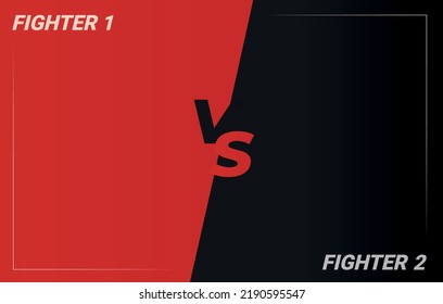 Versus background. Sport competition. Game fight battle. Versus screen banner. Vector stock