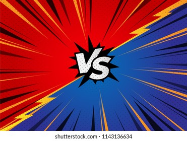 versus background template with retro style and fast halftone comic effect design vector eps.10