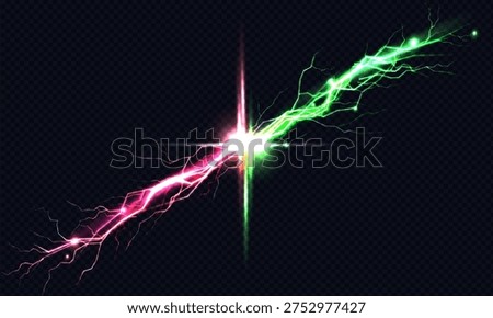 Versus background with vibrant neon lightning and thunder effects for epic battle scenes. Pink and green energy bolts in dramatic confrontation with electric sparks for gaming competition designs.