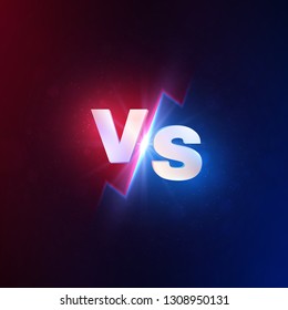 Versus Background. Vs Battle Competition, Mma Fighting Challenge. Lucha Duel Vs Contest Vector Concept