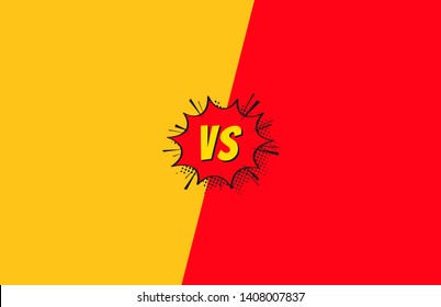 Versus background, VS letters. Concept of battle, fight, comparison and conflict. Versus background template in comic and pop art style. Vector