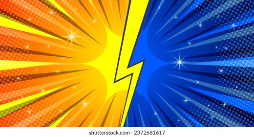 Versus backgrounds comics style design. Vector illustration.