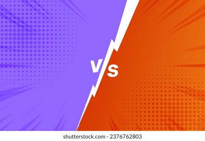 Versus banner flag sign for competition and match championship