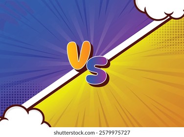 Versus Battle Background blue and yellow