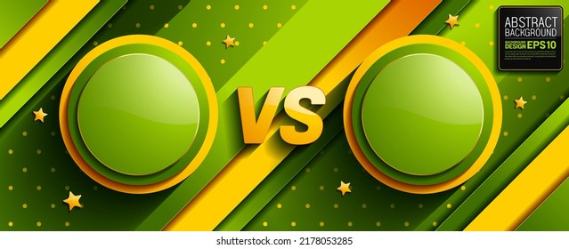 Versus battle background, business competitor template design, oblique, geometric shapes illustration for presentation layout