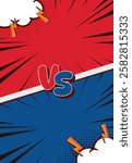Versus Battle Comic Background red and blue