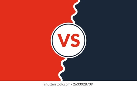 Versus battle comparison vs template red and blue team competition fight banner 