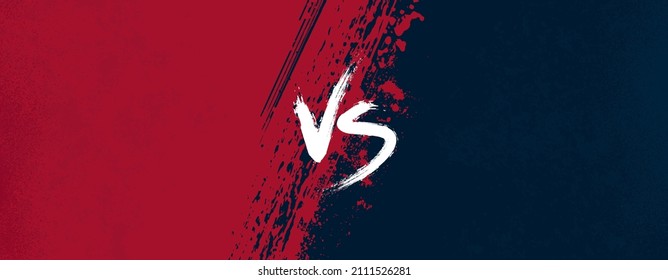 Versus battle concept background with dirty grunge effect. VS poster for gaming, sport, e-sport competition, confrontation, action fight in sport. Versus battle banner grunge. Vector illustration VS 