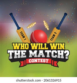 Versus Battle Concept, Typography of Who Will Win the Match, Contest Poster