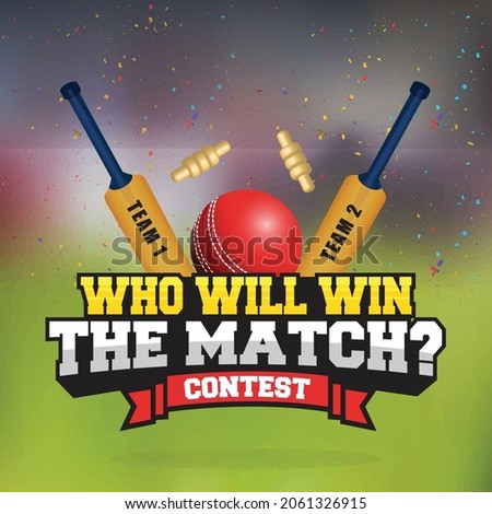 Versus Battle Concept, Typography of Who Will Win the Match, Contest Poster
