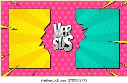 Versus diseño de fondo de arte de Plantilla de batalla