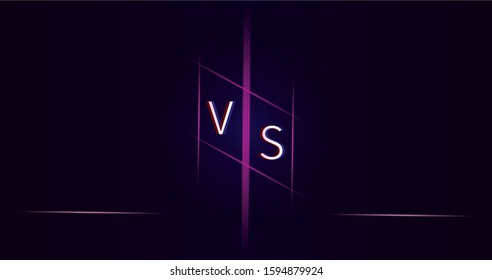 Versus Battle template, Competition match game abstract background, vs symbol wireframe mesh polygonal. Vector stock illustration eps10