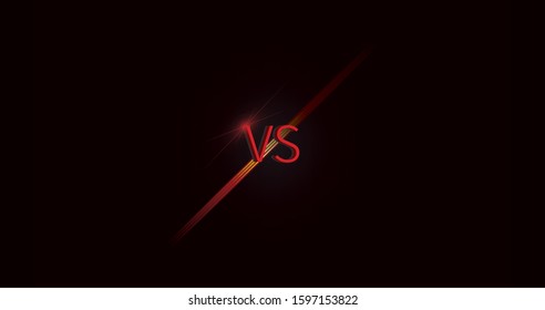 Versus Battle template, Competition match game abstract background, vs symbol wireframe mesh polygonal. Vector stock illustration eps10