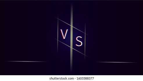 Versus Battle template, Competition match game abstract background, vs symbol wireframe mesh polygonal. Vector stock illustration eps10
