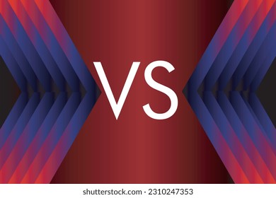 Versus Battle vector illustration abstract game background design with modern fancy ray style.