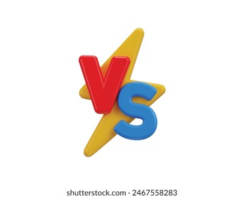 Contra la batalla contra el icono de renderizado 3d Ilustración vectorial