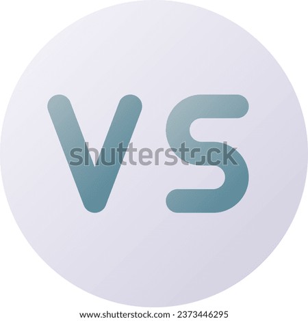 Versus button pixel perfect flat gradient two-color ui icon. Comparison options. Confrontation online. Simple filled pictogram. GUI, UX design for mobile application. Vector isolated RGB illustration