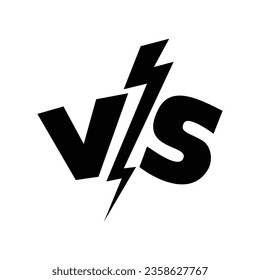 versus calligraphy design. battle competition sign and symbol.