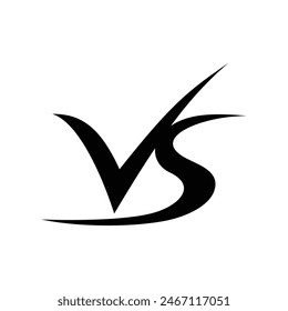 versus calligraphy design. battle competition sign and symbol.