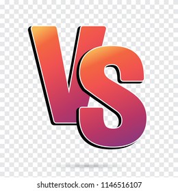 Versus colorful vector illustration. Business Abstract Circle icon. Corporate, Media, Technology styles logo design template. transparent.