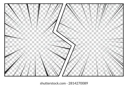 Versus comic background.  Comics book clash frames on halftone stripes background. 