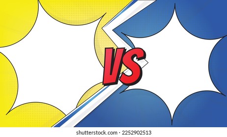 versus comic background vector illustration