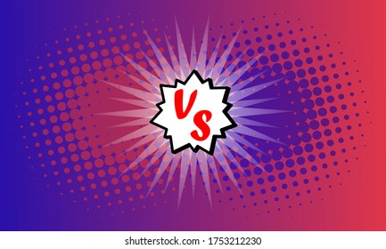 versus comic book style background vector illustration, versus bacground 