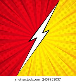 Versus comic frame. Vs comics book clash frames on halftone stripes background vector template.