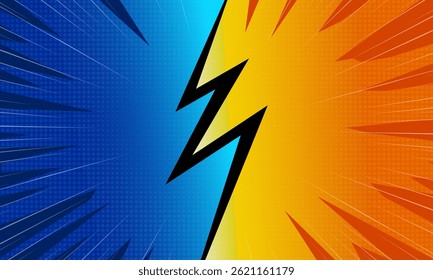 Versus in comic style background - comic style