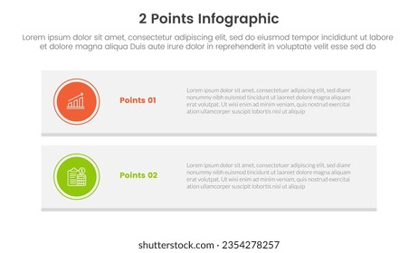 versus or compare and comparison concept for infographic template banner with long rectangle box vertical with two point list information