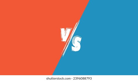 Comparación en blanco. Afiche Vs. Ilustración vectorial con divisor.