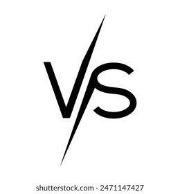 versus competition icon simple illustration design