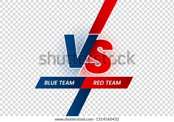 Versus\
duel headline. Battle red vs blue team frame, game match\
competition and teams confrontation. Vs challenge logo, team combat\
fight duel headline isolated vector\
illustration