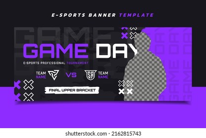 Versus E-Sports Gaming Banner Template with Logo for Social Media