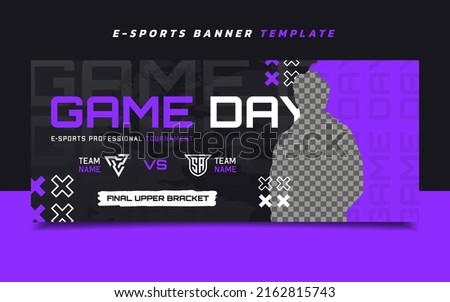 Versus E-Sports Gaming Banner Template with Logo for Social Media