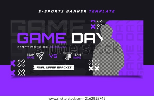Versus E-Sports Gaming Banner Template with Logo\
for Social Media