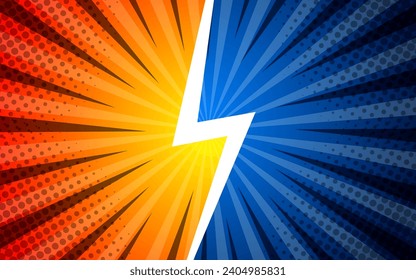 Versus fight background comic style design. Vector illustration