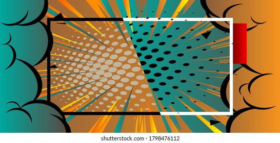 Versus, fight background in flat comics style design. Vector illustration comic book, cartoon backdrop for poster, flyer, banner.