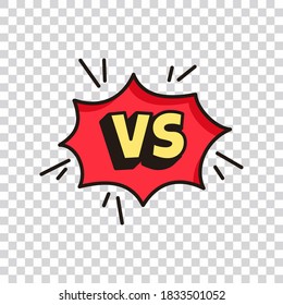Versus fight backgrounds in flat comics style.