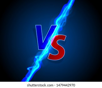 Versus game cover, banner sport vs, team concept. Vector illustration background