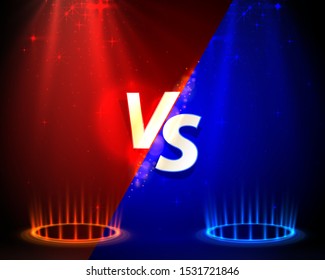 Versus game cover, banner sport vs, team concept. Vector illustration background