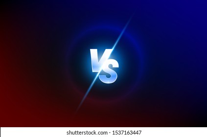 Versus Game Cover, Banner Sport Vs, Team Concept. Vector Illustration Background