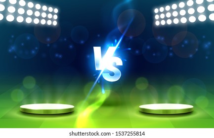 Versus Game Cover, Banner Sport Vs, Team Concept. Vector Illustration Background